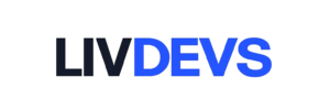 livdevs logo design on transparent background